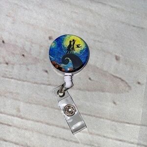 Nightmare before Christmas badge reel - Jack & sally skellington - Halloween